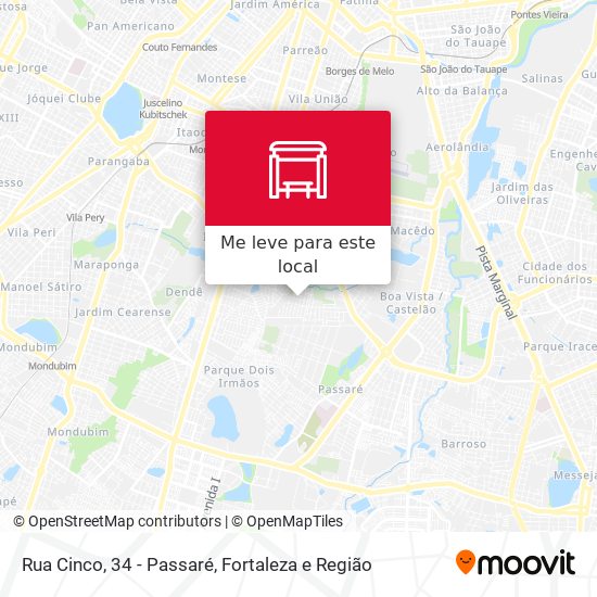 Rua Cinco, 34 - Passaré mapa