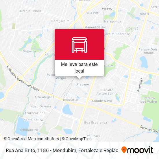 Rua Ana Brito, 1186 - Mondubim mapa