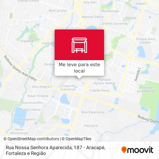 Rua Nossa Senhora Aparecida, 187 - Aracapé mapa