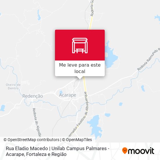 Rua Eladio Macedo | Unilab Campus Palmares - Acarape mapa