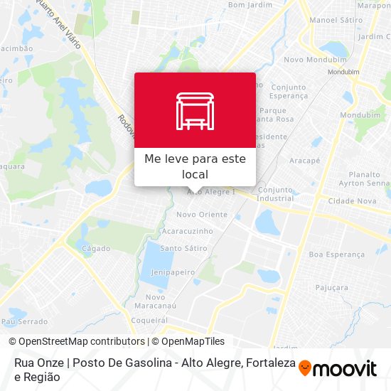 Rua Onze | Posto De Gasolina - Alto Alegre mapa