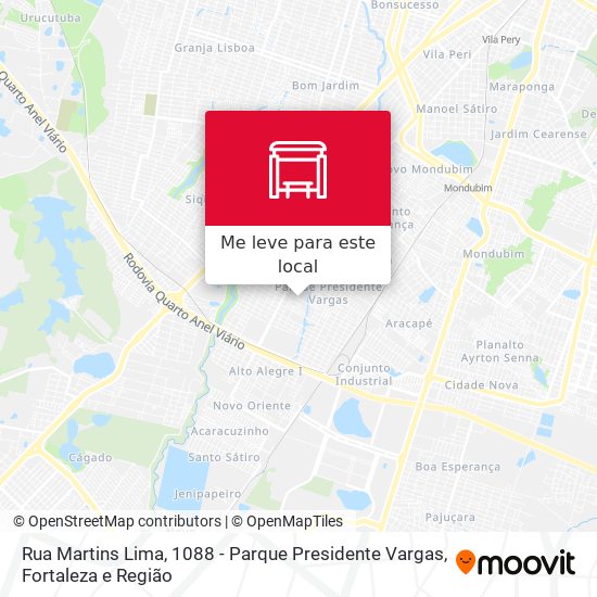 Rua Martins Lima, 1088 - Parque Presidente Vargas mapa