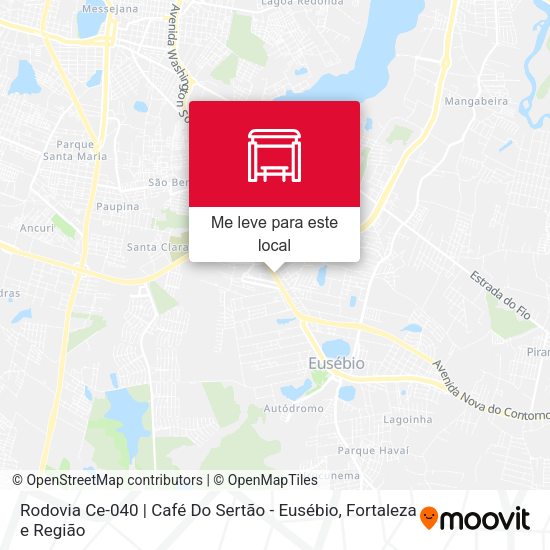 Rodovia Ce-040 | Café Do Sertão - Eusébio mapa