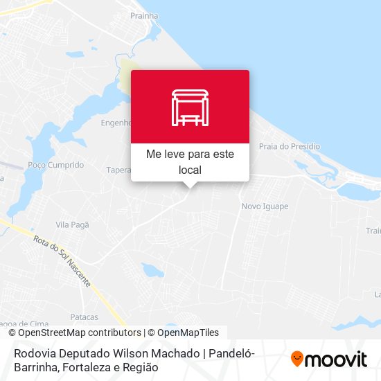 Rodovia Deputado Wilson Machado | Pandeló- Barrinha mapa