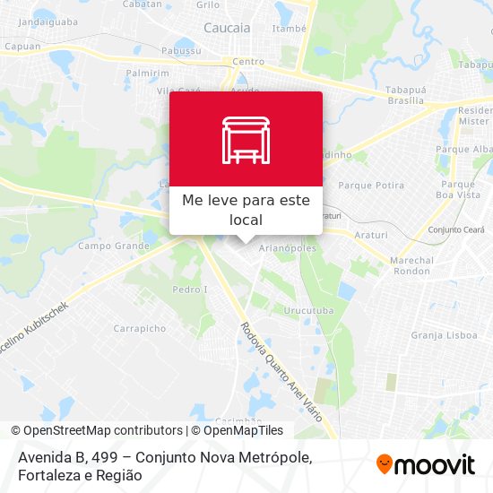 Avenida B, 499 – Conjunto Nova Metrópole mapa