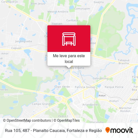 Rua 105, 487 - Planalto Caucaia mapa