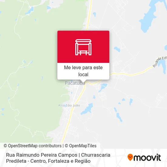 Rua Raimundo Pereira Campos | Churrascaria Predileta - Centro mapa