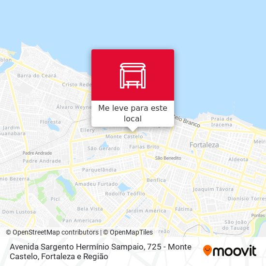 Avenida Sargento Hermínio Sampaio, 725 - Monte Castelo mapa