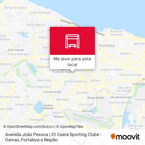 Avenida João Pessoa | Ct Ceará Sporting Clube - Damas mapa