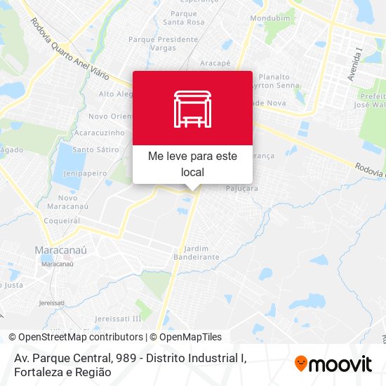 Av. Parque Central, 989 - Distrito Industrial I mapa