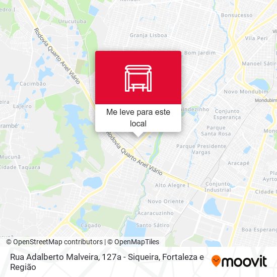 Rua Adalberto Malveira, 127a - Siqueira mapa