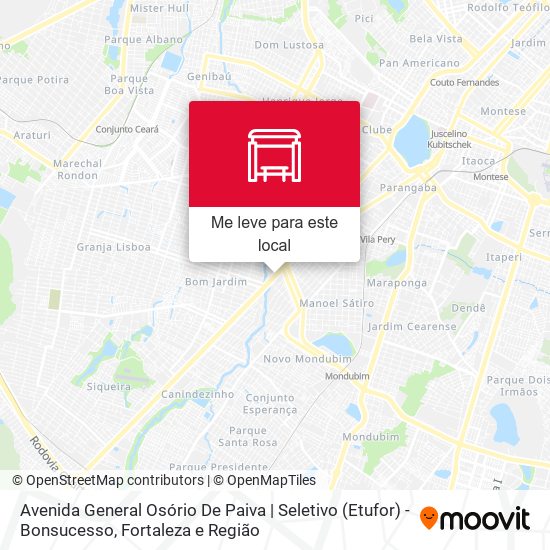 Avenida General Osório De Paiva | Seletivo (Etufor) - Bonsucesso mapa