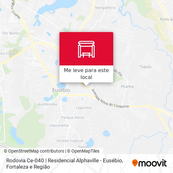 Rodovia Ce-040 | Residencial Alphaville - Eusébio mapa