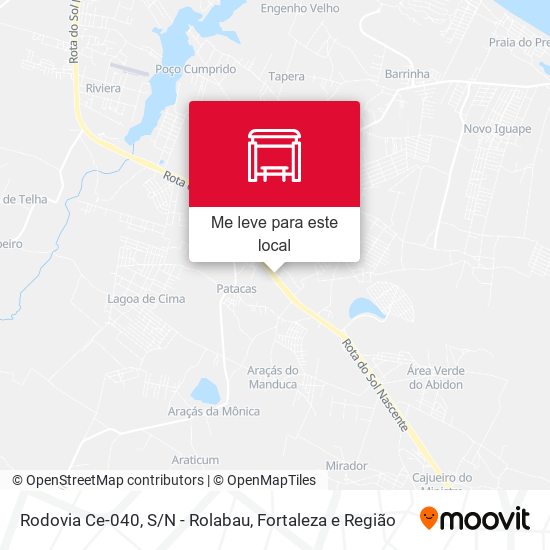 Rodovia Ce-040, S/N - Rolabau mapa