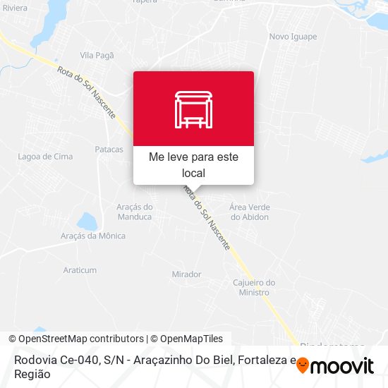 Rodovia Ce-040, S / N - Araçazinho Do Biel mapa