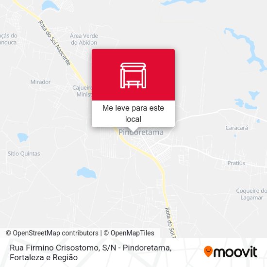 Rua Firmino Crisostomo, S / N - Pindoretama mapa