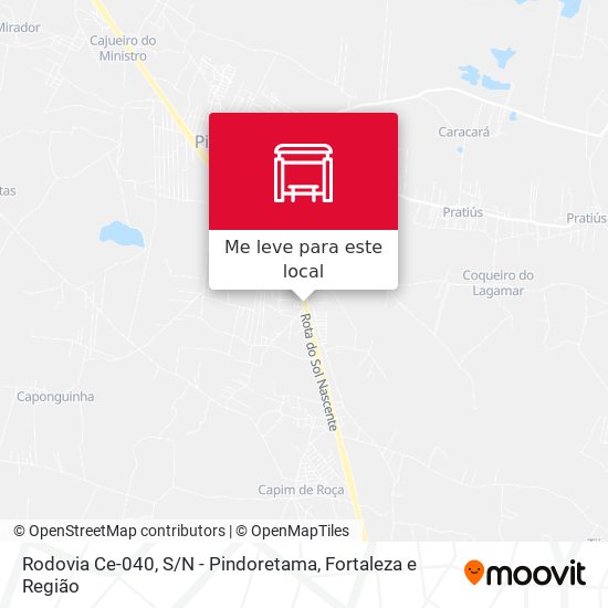 Rodovia Ce-040, S / N - Pindoretama mapa