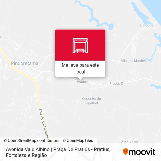 Avenida Vale Albino | Praça De Pratiús - Pratiús mapa