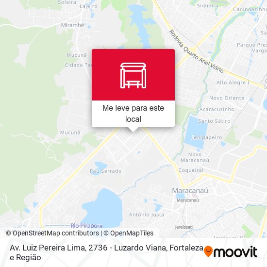 Av. Luiz Pereira Lima, 2736 - Luzardo Viana mapa