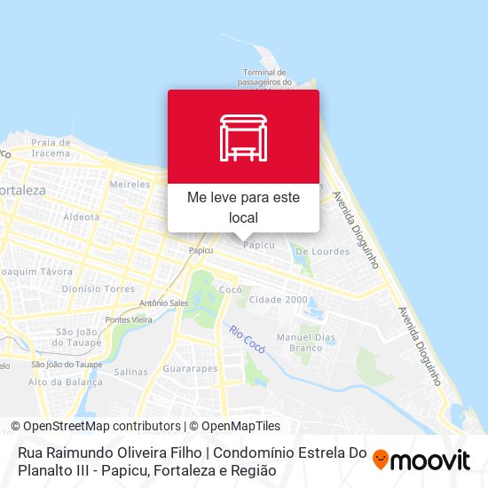 Rua Raimundo Oliveira Filho | Condomínio Estrela Do Planalto III - Papicu mapa