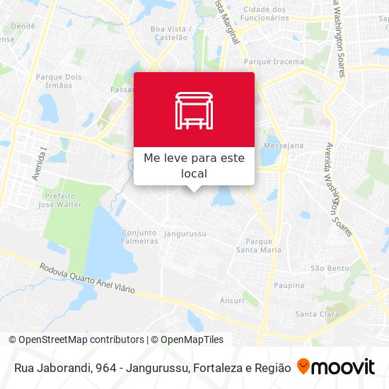 Rua Jaborandi, 964 - Jangurussu mapa
