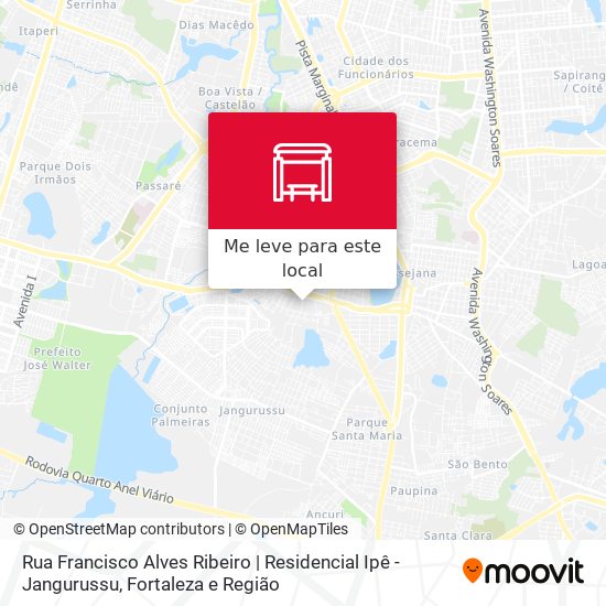 Rua Francisco Alves Ribeiro | Residencial Ipê - Jangurussu mapa