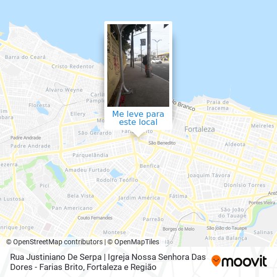 Rua Justiniano De Serpa | Igreja Nossa Senhora Das Dores - Farias Brito mapa