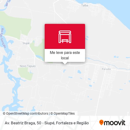 Av. Beatriz Braga, 50 - Siupé mapa
