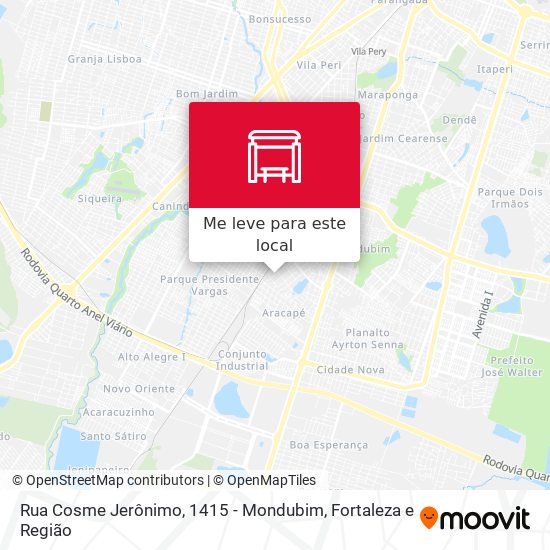 Rua Cosme Jerônimo, 1415 - Mondubim mapa