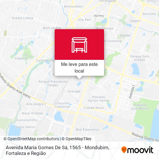 Avenida Maria Gomes De Sá, 1565 - Mondubim mapa