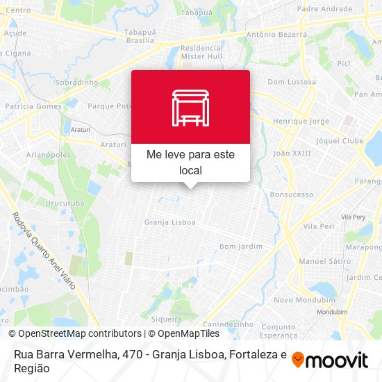 Rua Barra Vermelha, 470 - Granja Lisboa mapa