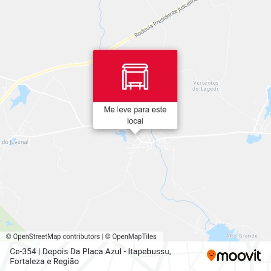 Ce-354 | Depois Da Placa Azul - Itapebussu mapa
