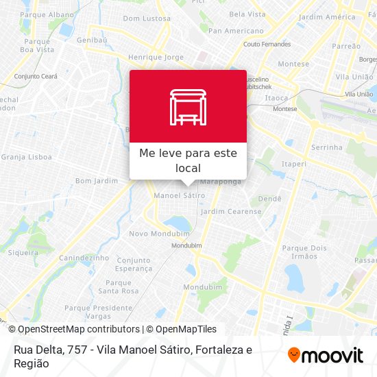 Rua Delta, 757 - Vila Manoel Sátiro mapa
