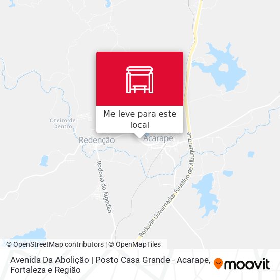 Avenida Da Abolição | Posto Casa Grande - Acarape mapa