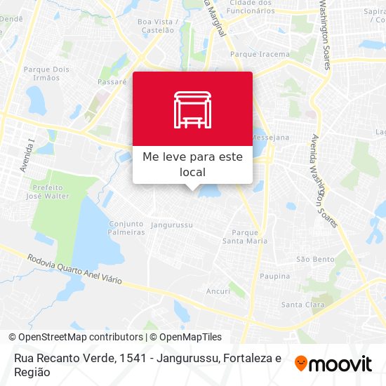 Rua Recanto Verde, 1541 - Jangurussu mapa