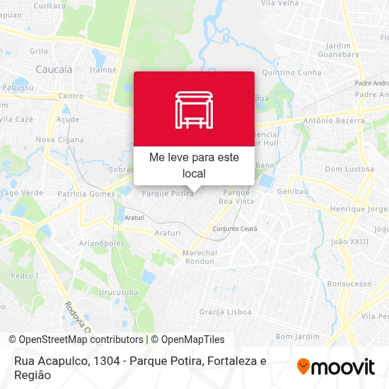 Rua Acapulco, 1304 - Parque Potira mapa