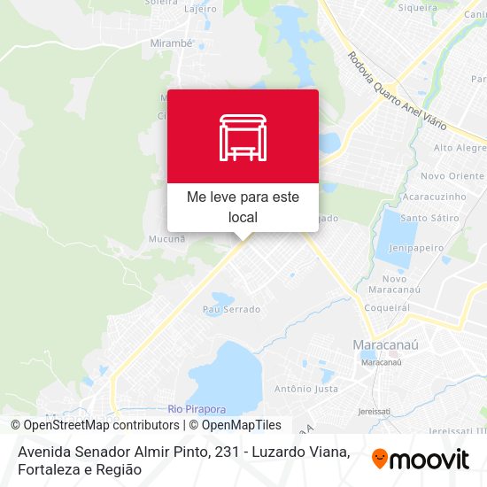 Avenida Senador Almir Pinto, 231 - Luzardo Viana mapa