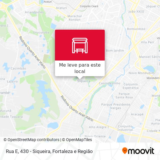 Rua E, 430 - Siqueira mapa