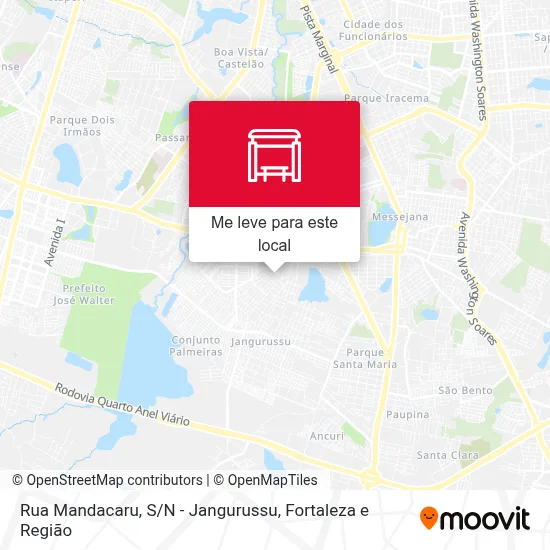 Rua Mandacaru, S / N - Jangurussu mapa