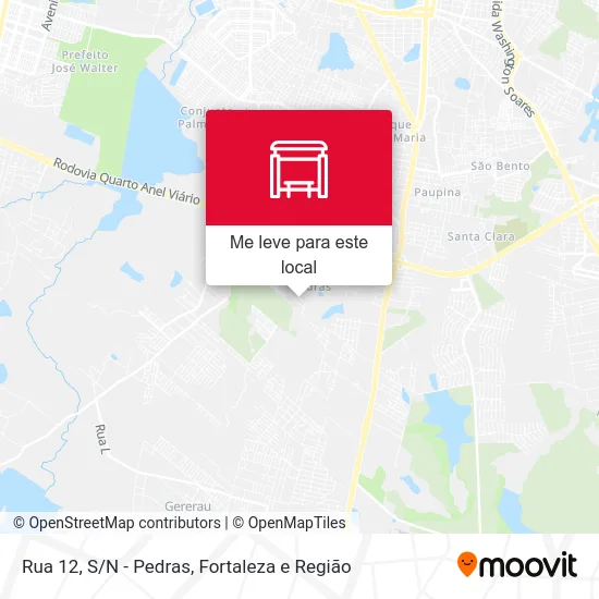 Rua 12, S/N - Pedras mapa