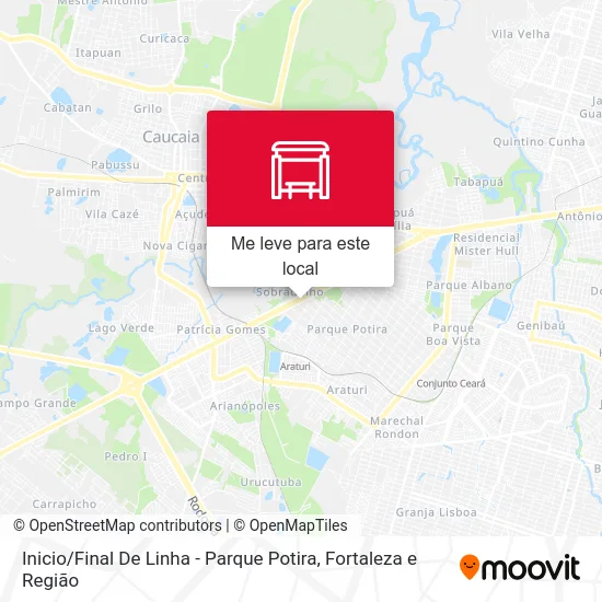 Inicio / Final De Linha - Parque Potira mapa