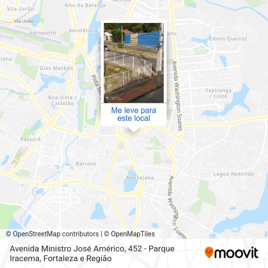 Avenida Ministro José Américo, 452 - Parque Iracema mapa