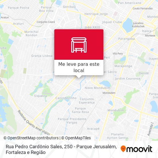 Rua Pedro Cardônio Sales, 250 - Parque Jerusalém mapa