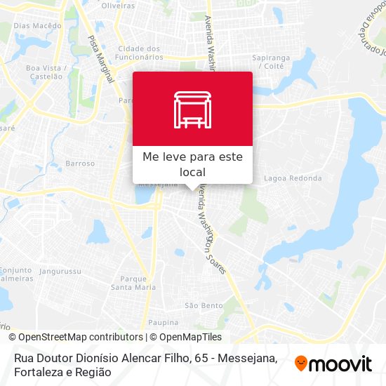 Rua Doutor Dionísio Alencar Filho, 65 - Messejana mapa