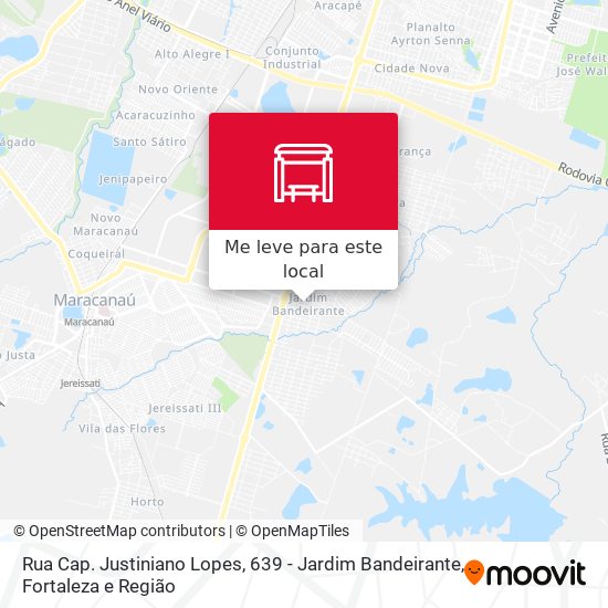 Rua Cap. Justiniano Lopes, 639 - Jardim Bandeirante mapa