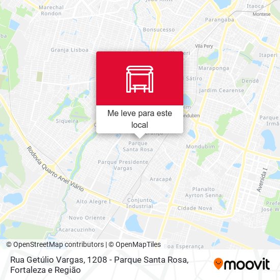 Rua Getúlio Vargas, 1208 - Parque Santa Rosa mapa