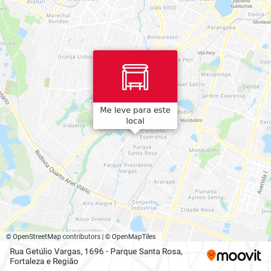Rua Getúlio Vargas, 1696 - Parque Santa Rosa mapa