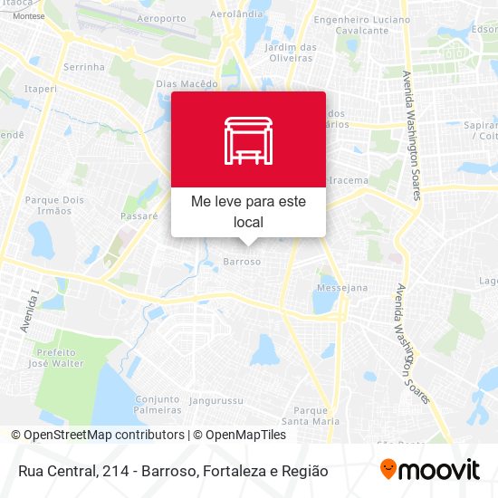 Rua Central, 214 - Barroso mapa