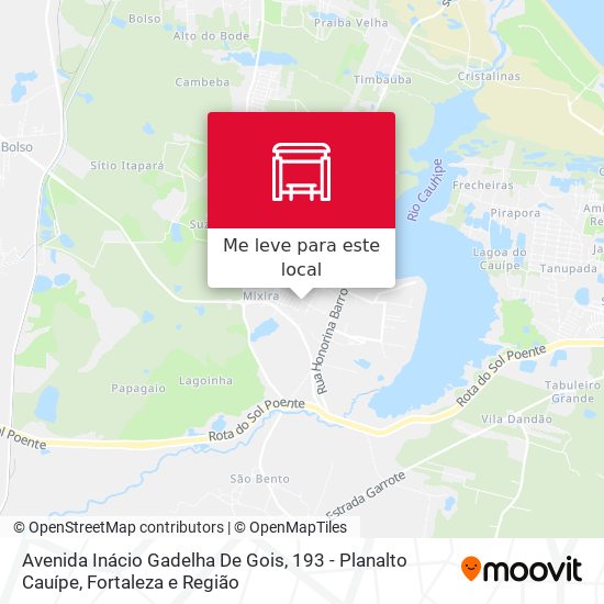 Avenida Inácio Gadelha De Gois, 193 - Planalto Cauípe mapa