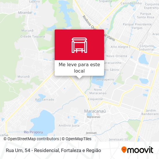 Rua Um, 54 - Residencial mapa